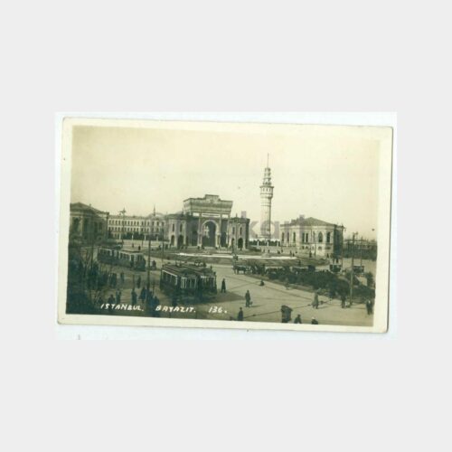 1940 Beyazıt Meydanı Tramvay - Havuz Kartpostal