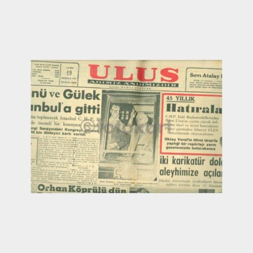 1957 Ulus Gazetesi (19.07.1957 Tarihli)