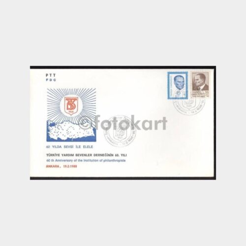 1988 Türkiye Yardım Sevenler Derneği 60. Yıl FDC