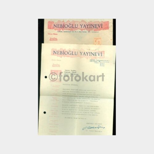 1963 Nebioğlu Yayınevi Mektubu Zarfı-Kart