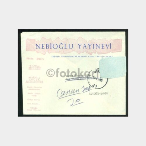 1963 Nebioğlu Yayınevi Mektubu Zarfı-Kart - Görsel 2