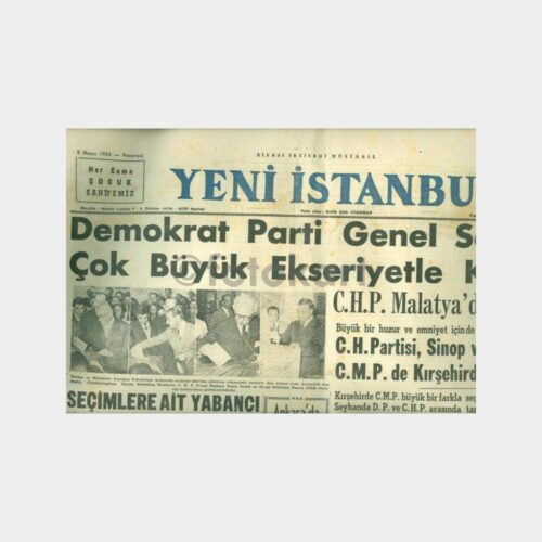 1954 Yeni İstanbul Gazetesi (03.05.1954 Seçimler)