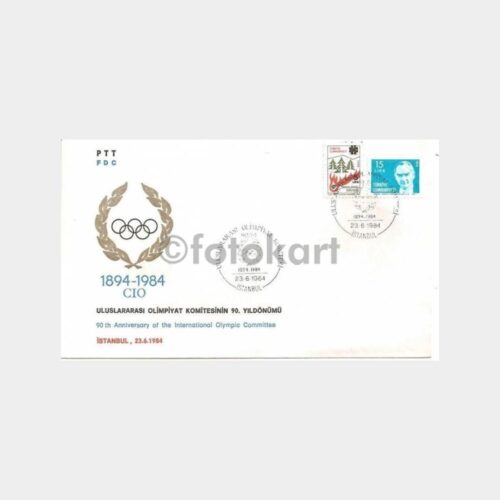 1984 Olimpiyat Komitesi 90. Yılı FDC