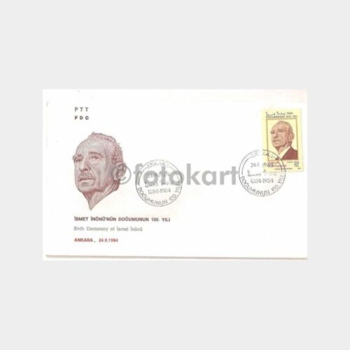 1984 İnönü Doğumunun 100. Yılı FDC
