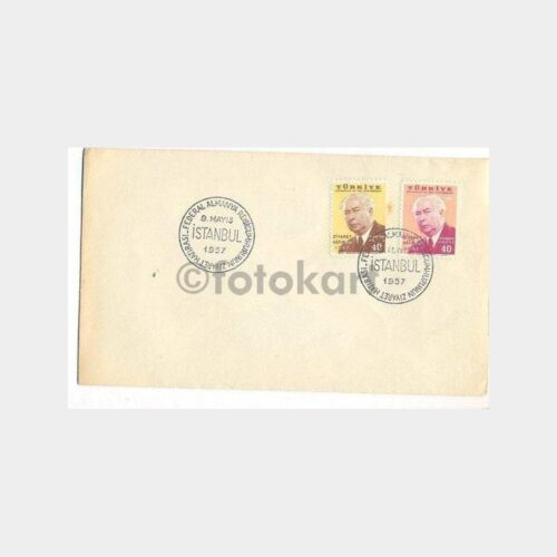 1957 Almanya Cumhurbaşkanı İstanbul Ziyaret FDC
