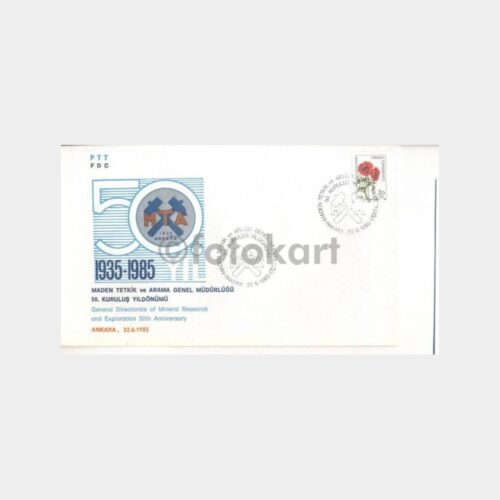 1985 Maden Tetkik Arama 50. Yıl Kuruluşu FDC