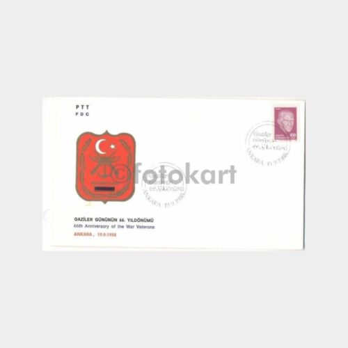 1988 Gaziler Günü 66. Yılı FDC