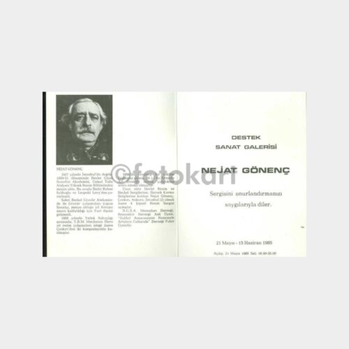 1985 Ressam Nejat Gönenç Sergi Davetiyesi