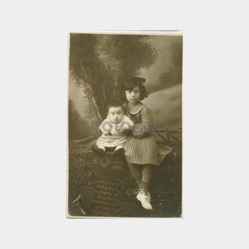 1930 Stüdyo Arka Plan Çocuklar Fotoğraf