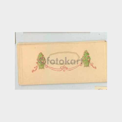 1940 Çiçek Desenli Tebrik Kartı