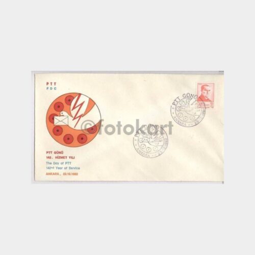 1982 PTT 142. Hizmet Yılı FDC