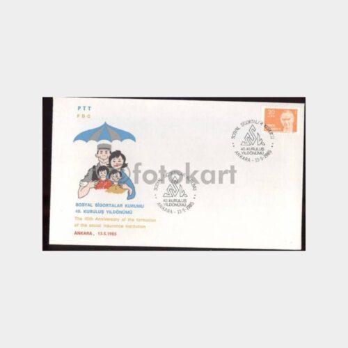 1985 Sosyal Sigortalar Kurumu 40. Yılı FDC