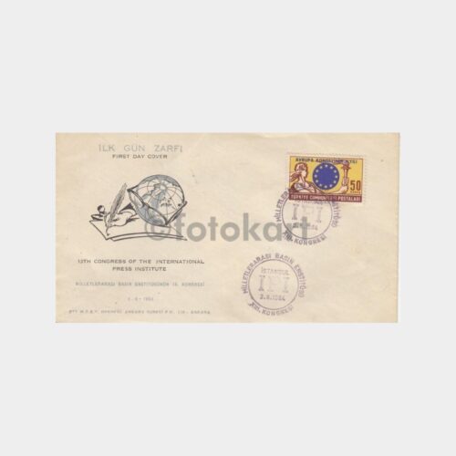 1964 Basın Enstitüsü Kongresi FDC-PTT Zarfı