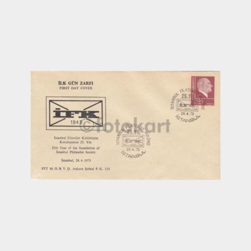 1973 İstanbul Filatelist Kulübü 25. Yıl Konulu FDC