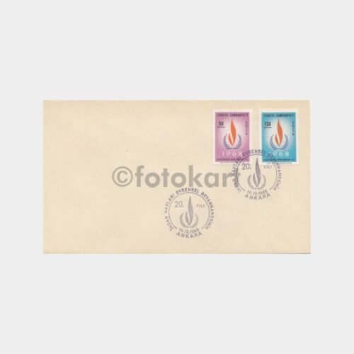1968 İnsan Hakları Beyannamesi 20 Yıl Konulu FDC