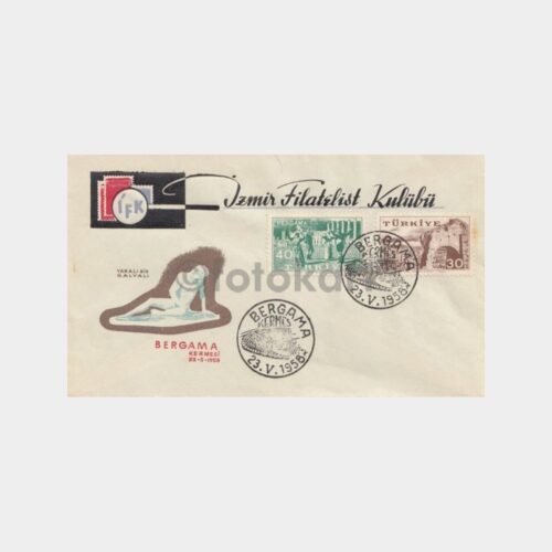 1958 Bergama Kermesi Konulu FDC