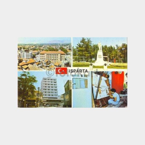 Isparta Şehirden 4 Muhtelif Görünüş Kartpostal