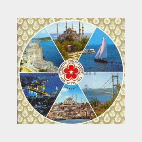 1973 İstanbul 6 Görünüm Büyük Boy Kartpostal