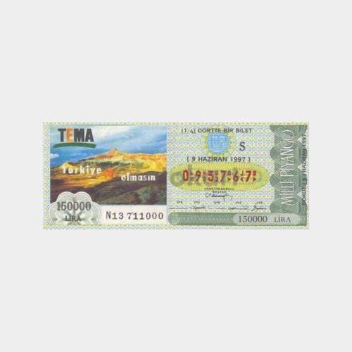 Milli Piyango - 09.06.1997 S-093767 TEMA Vakfı