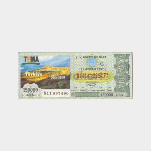 Milli Piyango - 09.06.1997 G-044257 TEMA Vakfı