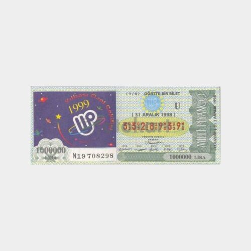 Milli Piyango - 31.12.1998 U-3328939 Yılbaşı 1999