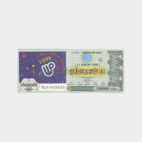Milli Piyango - 31.12.1998 G-5206296 Yılbaşı 1999
