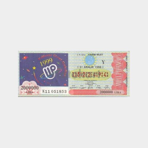 Milli Piyango - 31.12.1998 Y-1322494 Yılbaşı 1999
