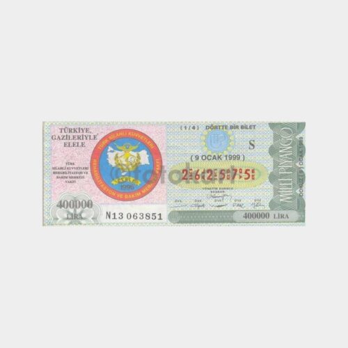 Milli Piyango - 09.01.1999 S-262575 TSK Vakfı