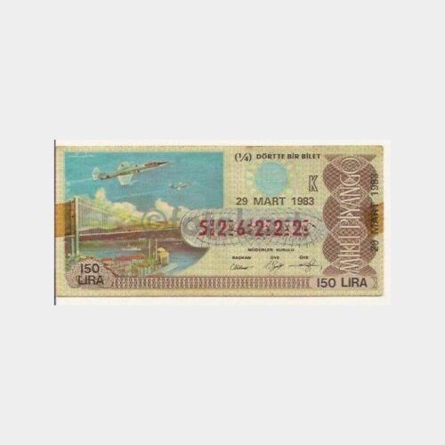 Milli Piyango - 29.03.1983 K-526222 Boğaz Köprüsü