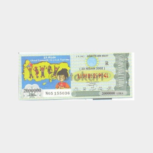 Milli Piyango - 23.04.2002 R-198294 Ulusal Egemenlik