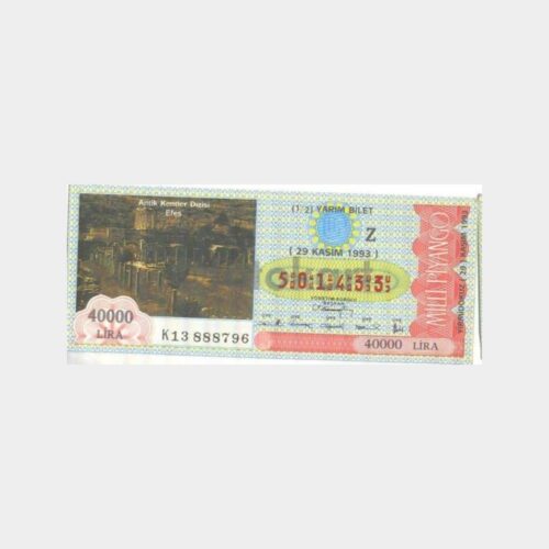 Milli Piyango - 29.11.1993 Z-501433 Efes Antik Kenti