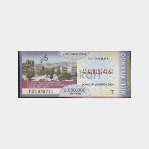 Milli Piyango - 09.08.2004 T-448546 Hacettepe Ankara