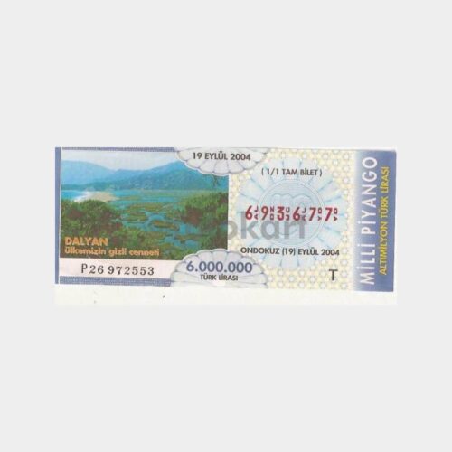 Milli Piyango - 19.09.2004 T-693677 Dalyan