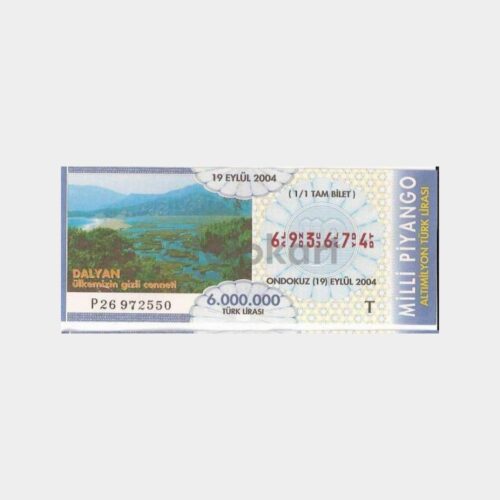 Milli Piyango - 19.09.2004 T-693674 Dalyan