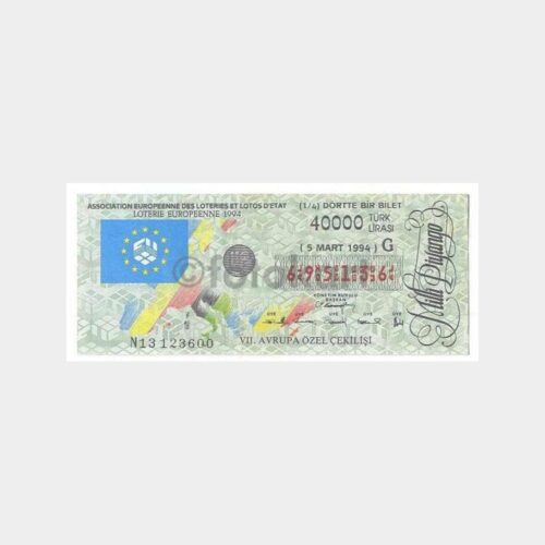 Milli Piyango - 05.03.1994 G-695136 Avrupa Çekilişi