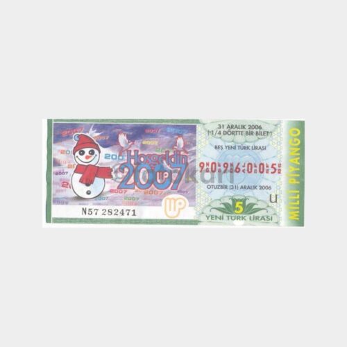 Milli Piyango - 31.12.2006 U-9096005 Yılbaşı