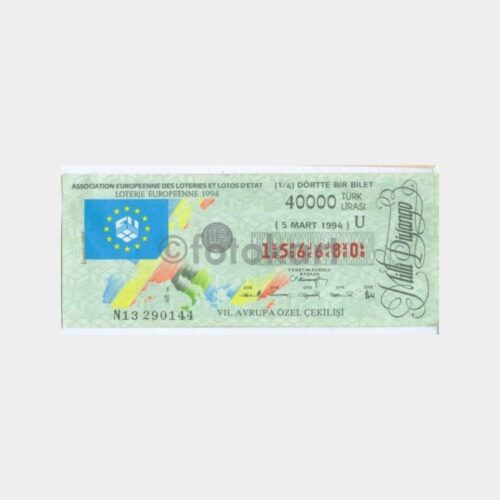 Milli Piyango - 05.03.1994 U-156680 7. Avrupa 1/4