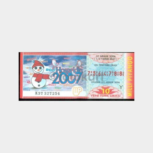 Milli Piyango - 31.12.2006 Y-7364788 Yılbaşı