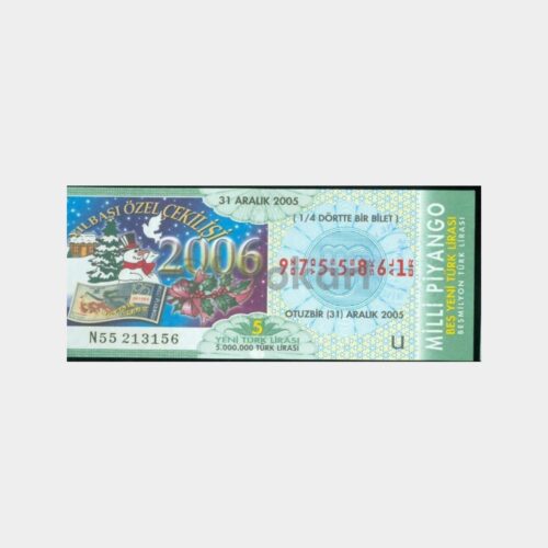 Milli Piyango - 31.12.2005 U-9755861 Yılbaşı