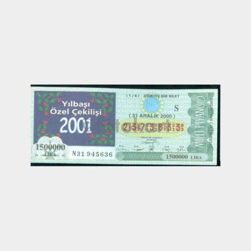 Milli Piyango - 31.12.2000 S-2373833 Yılbaşı