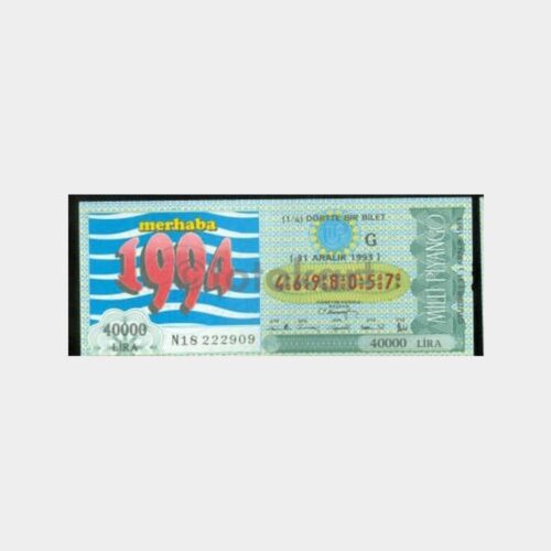 Milli Piyango - 31.12.1993 G-4698057 Yılbaşı