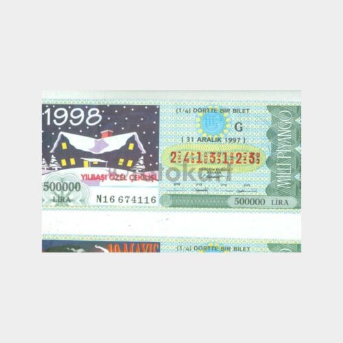 Milli Piyango - 31.12.1997 G-2413123 Yılbaşı
