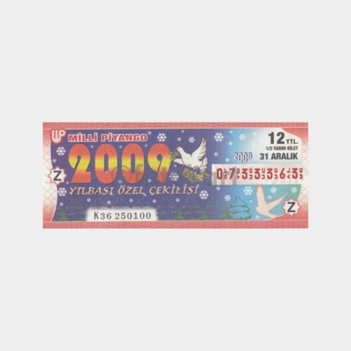 Milli Piyango - 31.12.2008 Z-0733363 Yılbaşı
