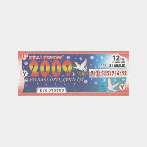 Milli Piyango - 31.12.2008 Y-9153969 Yılbaşı