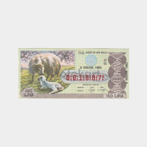 Milli Piyango - 09.04.1983 K-001887 Koyun Kuzusu