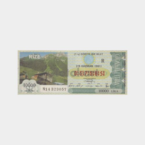 Milli Piyango - 19.06.1991 R-037385 Rize