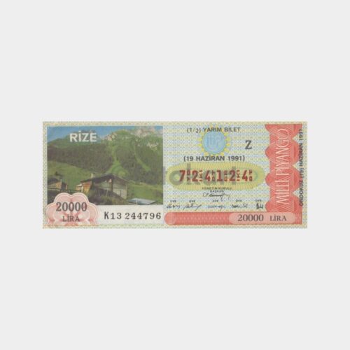 Milli Piyango - 19.06.1991 Z-724124 Rize