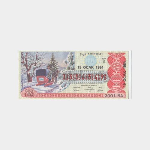 Milli Piyango - 19.01.1984 Y-1336349 Kış Kızak Arabası