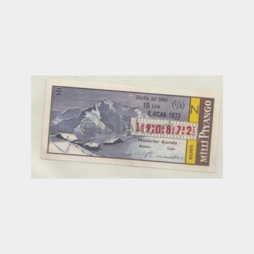 Milli Piyango - 09.01.1973 N-190872 Yaylada Kış