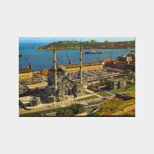Nusretiye Camii Liman ve Sarayburnu Kartpostal